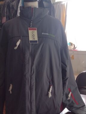 Clique Men’s Charcoal Performance Jacket - Bloom Energy Embroidered